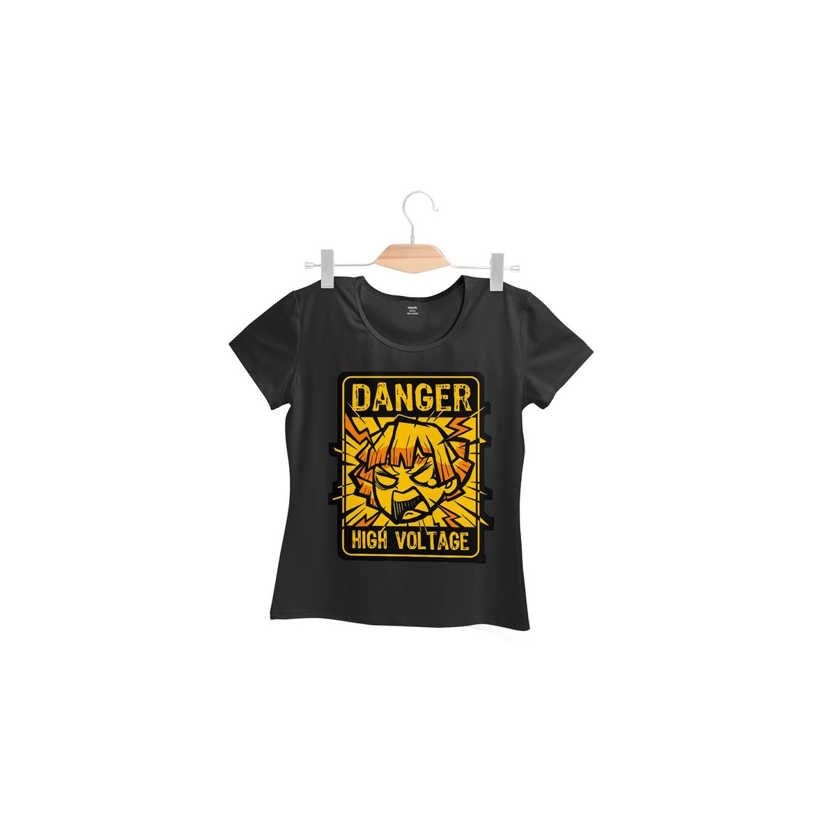 GENERICO - Polera Mujer Zenitsu Peligro - Negro