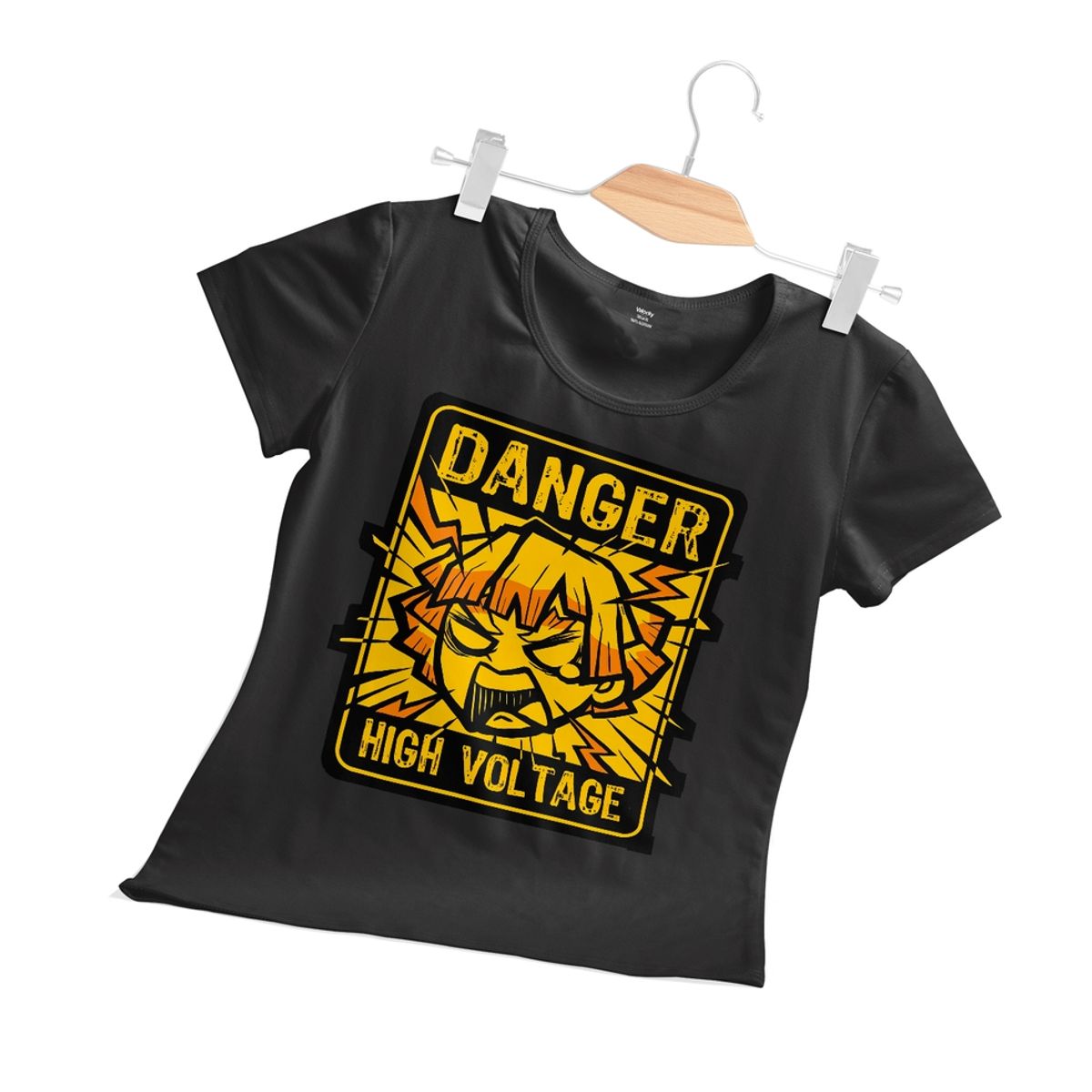 GENERICO - Polera Mujer Zenitsu Peligro - Negro
