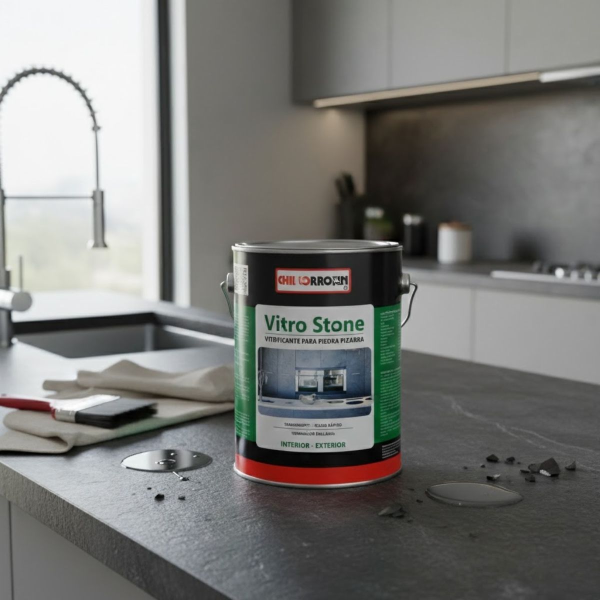GENERICO - Esmalte Barniz Mate Vitro Stone 1GL Chilcorrofin