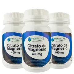 PRANALAB - CITRATO DE MAGNESIO 400 MG PACK 3 FRASCOS 90 CAPS