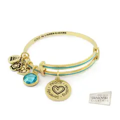 VANE COLLECTION - Pulsera mujer LOLO ajustable baño de oro esmalte aquama gold