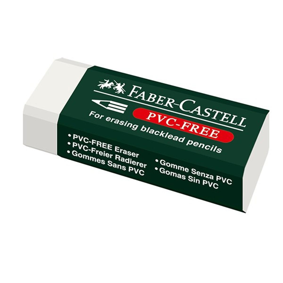 FABER-CASTELL - Goma de borrar blanca PVC Free