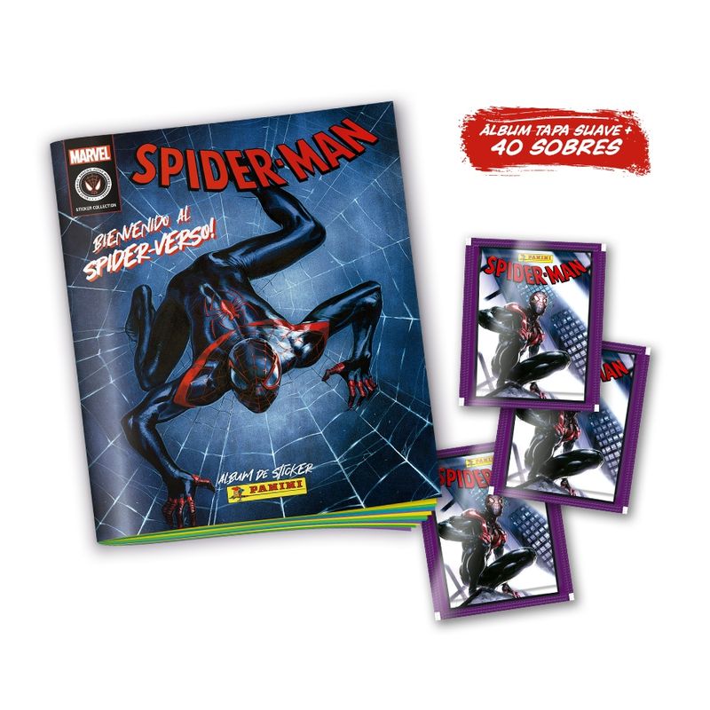 PANINI CHILE - Pack Spiderman: Bienvenido al Spider-verso (Álbum + 40 Sobres)