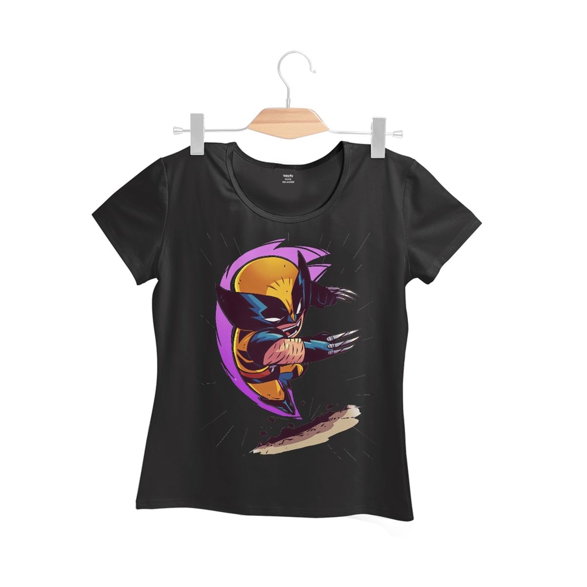 GENERICO - Polera Mujer Chibi Wolverine - Negro