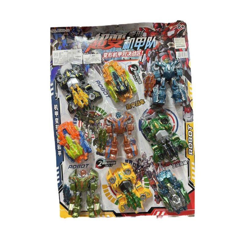OEM - Set De 9 Robot Transformers Juguete para Niños