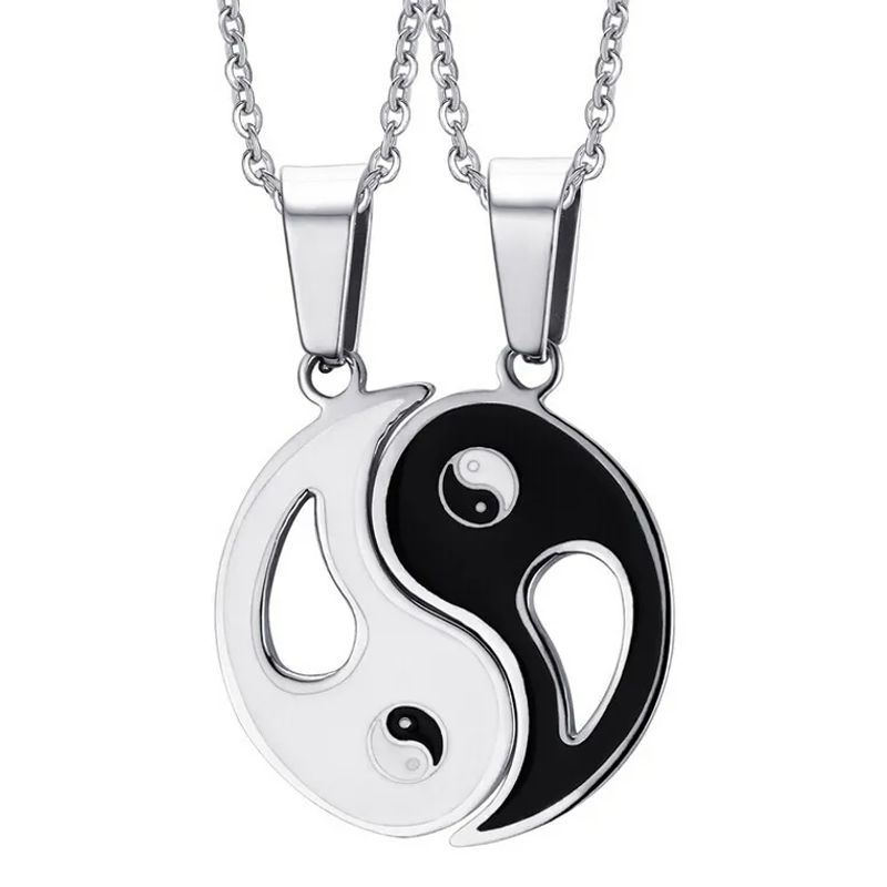 GENERICO - Collar parejas yin yang Plata 925