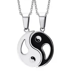 GENERICO - Collar parejas yin yang Plata 925