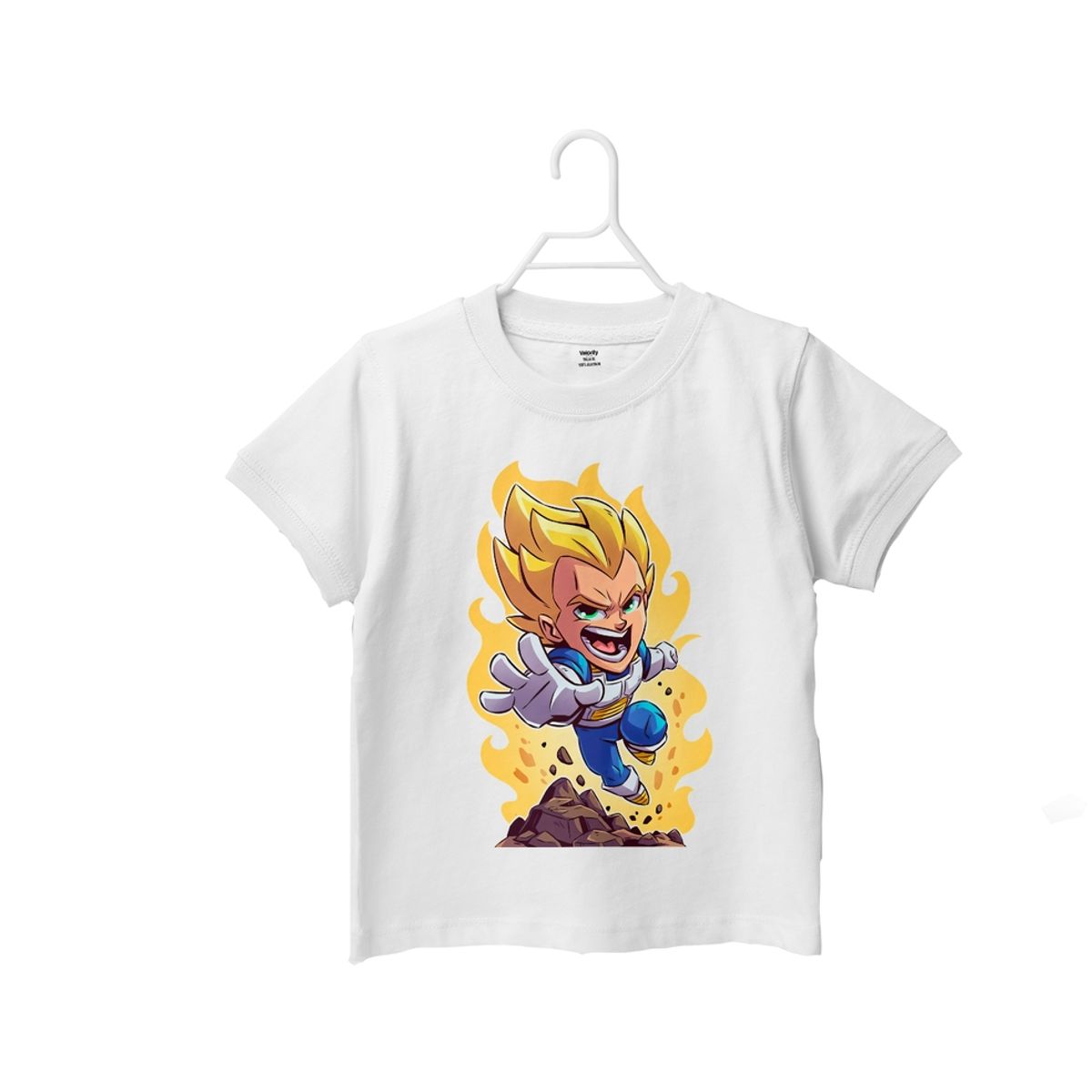 GENERICO - Polera Infantil Chibi Vegeta Ss - Blanco