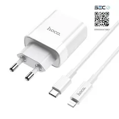 HOCO - Adaptador Cargador USB-C 20W a Lightning C80A SEC
