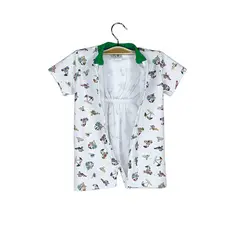 K NABIL - Pijama Enterito Bebé - Ositos Playeros - Algodón Corto
