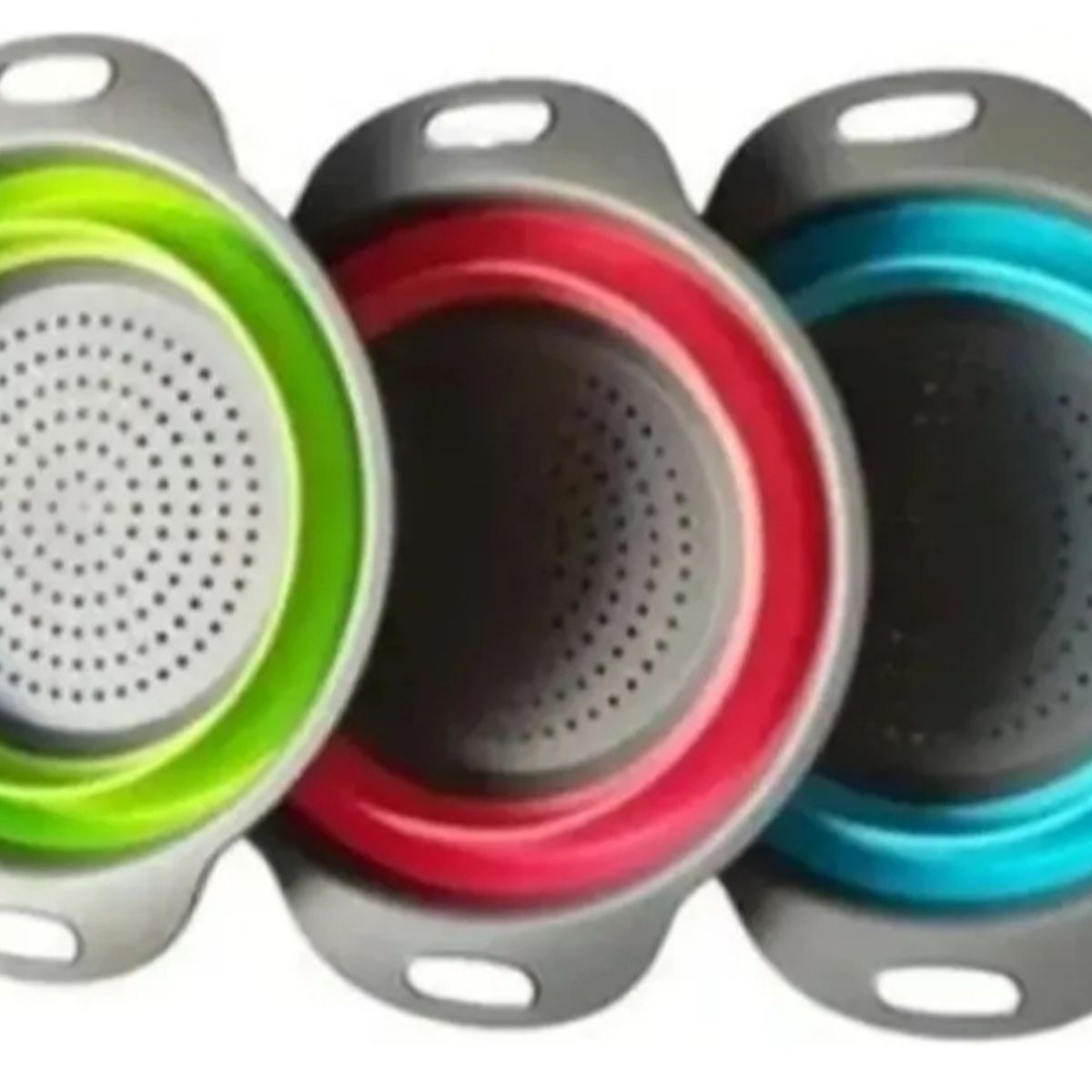 GENERICO - Colador Plegable Silicona Redondo Frutas Verduras
