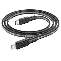 HOCO - Cable Carga y Datos USB-C a Lightning iPhone 20w Trenzado 1m X69 Negro