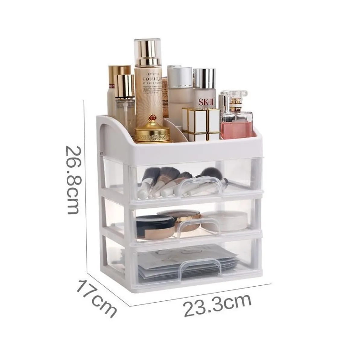 GENERICO - Cosmetiquero Organizador De Maquillaje Portatil Con Gabetas Hogar