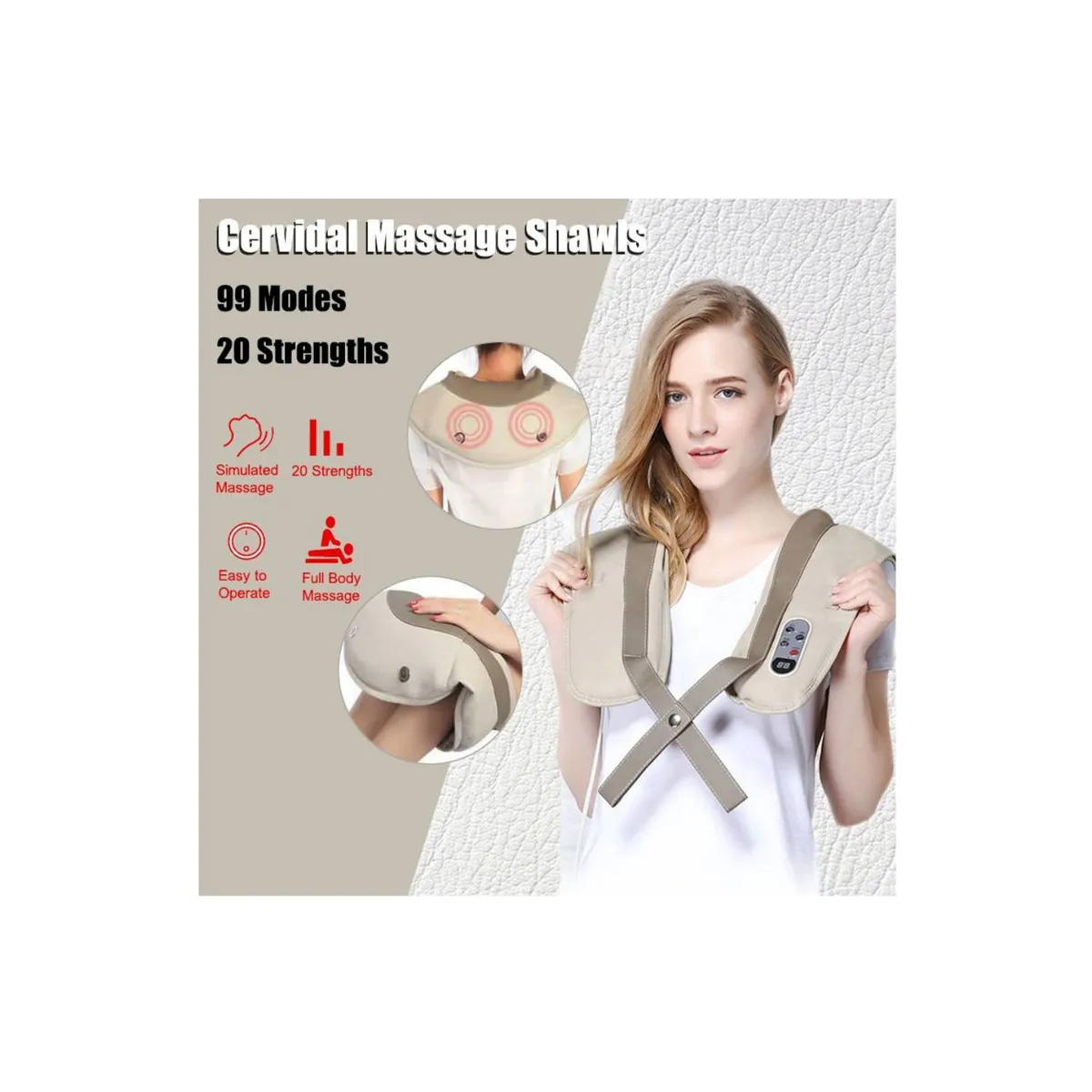 GENERICO - Masajeador Efecto Tambor Relajante Cuello Cervical…