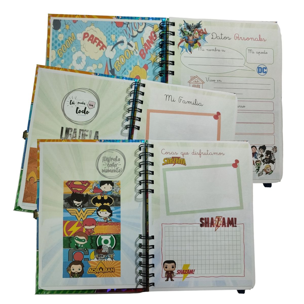 INDEPENDIENTE - Diario de vida o cuaderno secreto super heroes dc