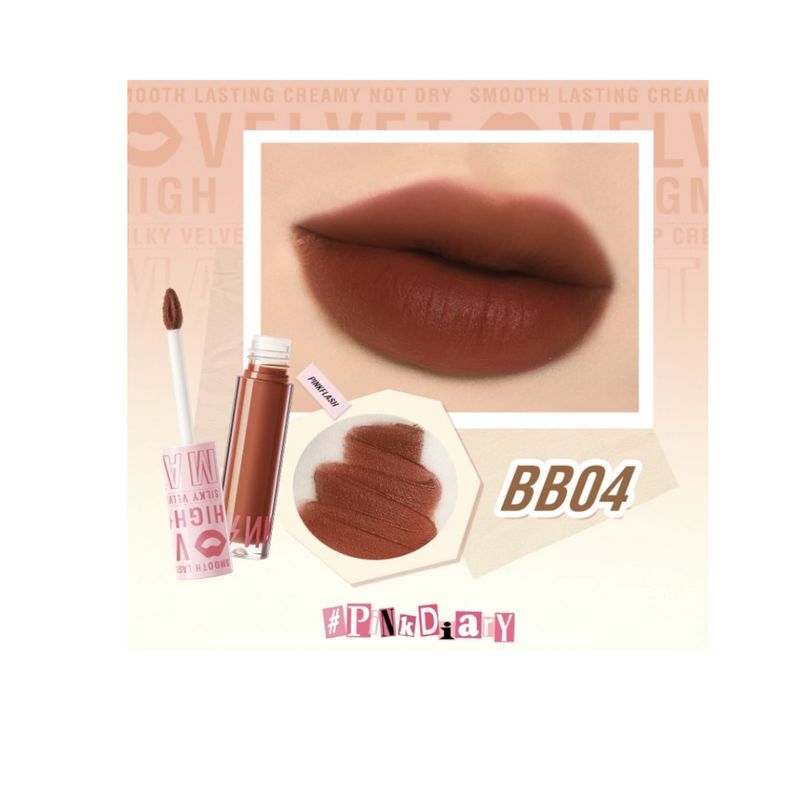 PINKFLASH - Tinta Melting Matte - Labial Mate BB04 Pinkflash