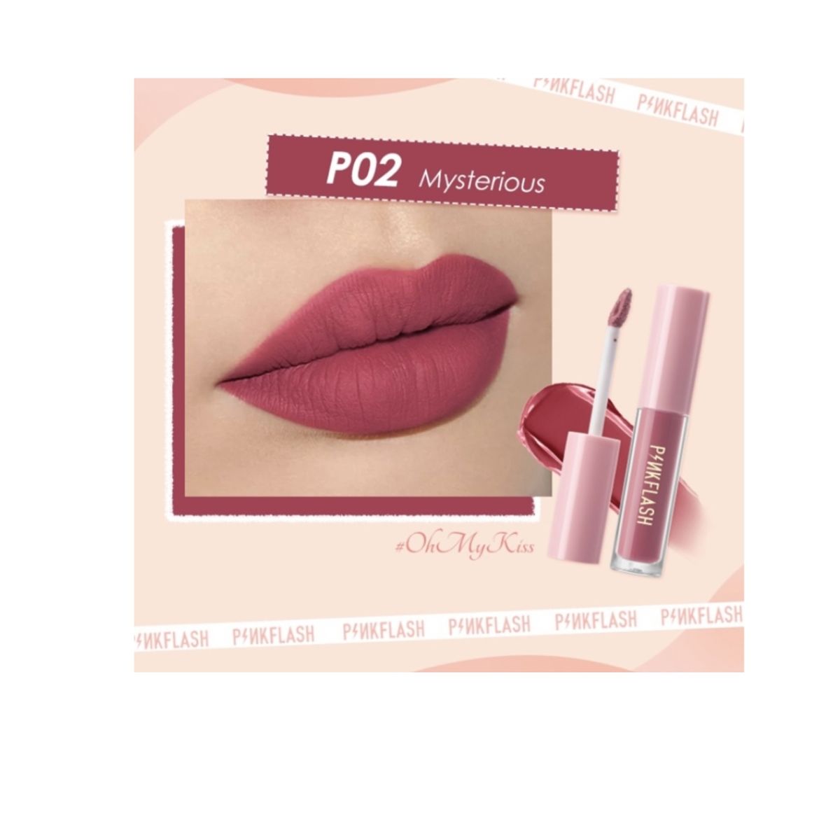 PINKFLASH - MELTING MATTE LIP CREAM P02  PINKFLASH