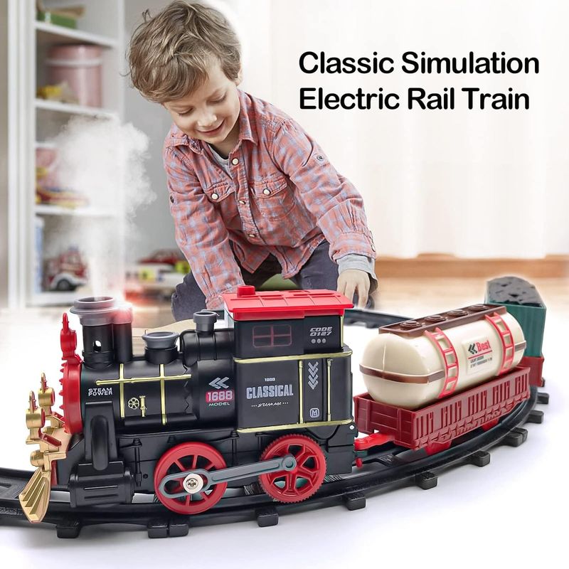 GENERICO - Tren Clasico con rieles Sonido Luces Ideal para Obsequiar