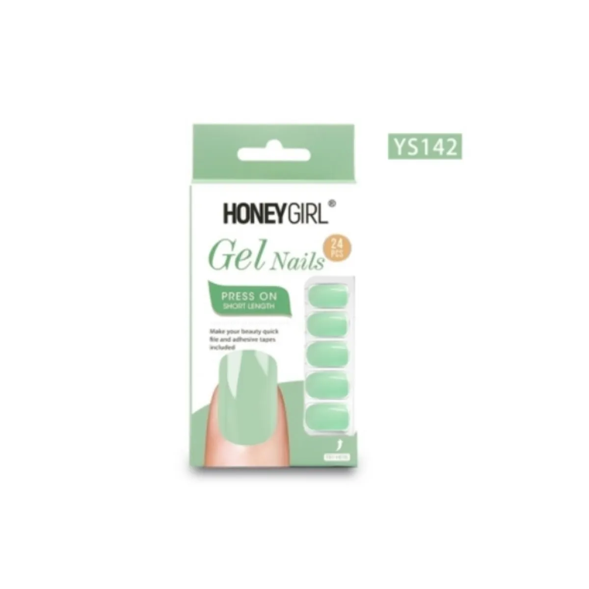 GENERICO - HoneyGirl® Uñas Postizas Gel Nail 24 Pcs - YS142