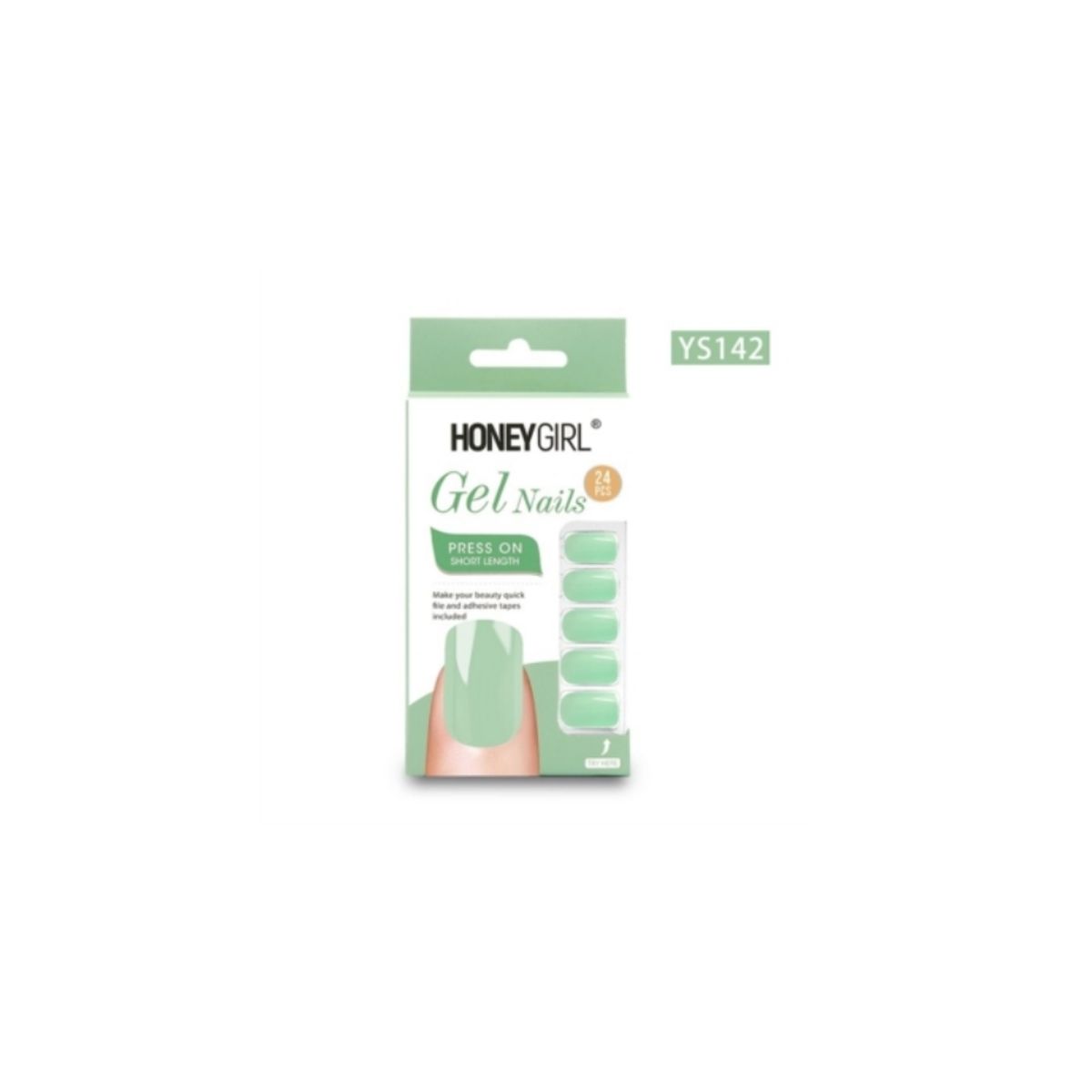 GENERICO - HoneyGirl® Uñas Postizas Gel Nail 24 Pcs - YS142