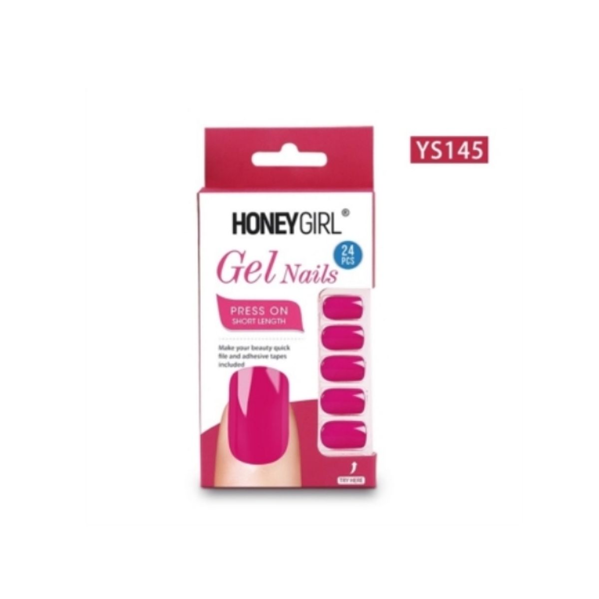 GENERICO - HoneyGirl® Uñas Postizas Gel Nail 24 Pcs - YS145
