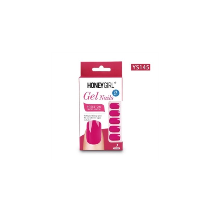 GENERICO - HoneyGirl® Uñas Postizas Gel Nail 24 Pcs - YS145
