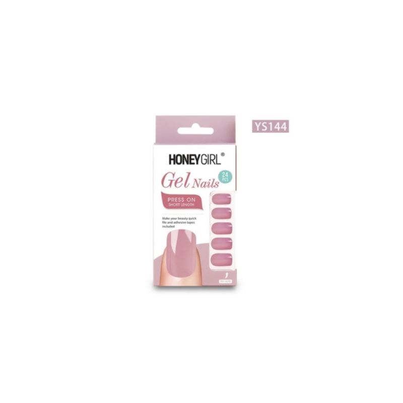 GENERICO - HoneyGirl® Uñas Postizas Gel Nail 24 Pcs - YS144