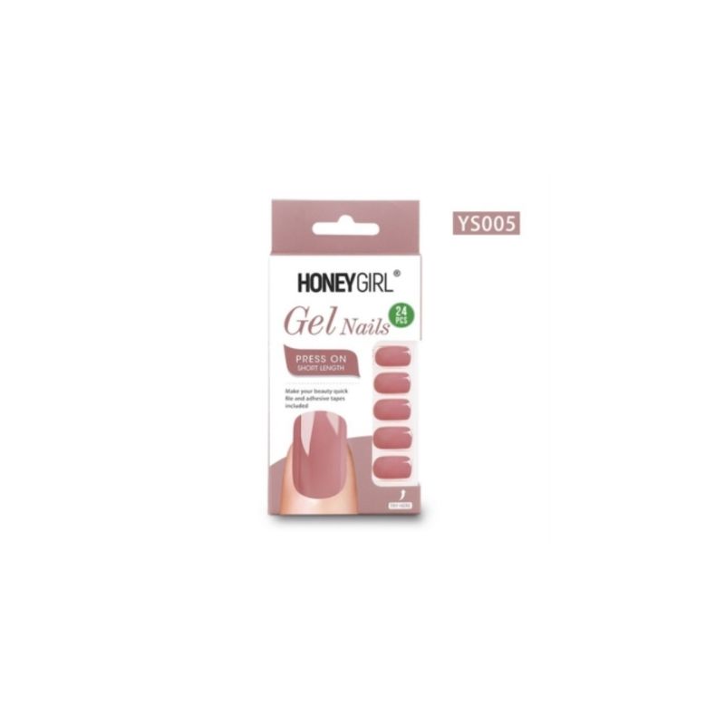 GENERICO - HoneyGirl® Uñas Postizas Gel Nail 24 Pcs - YS005