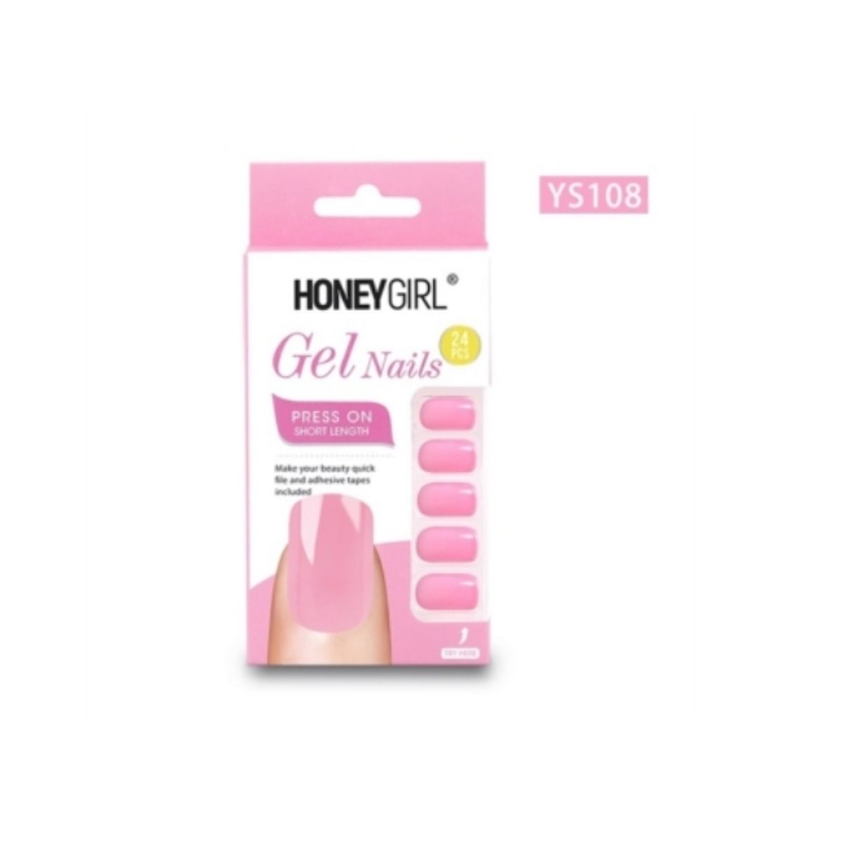 GENERICO - HoneyGirl® Uñas Postizas Gel Nail 24 Pcs - YS108