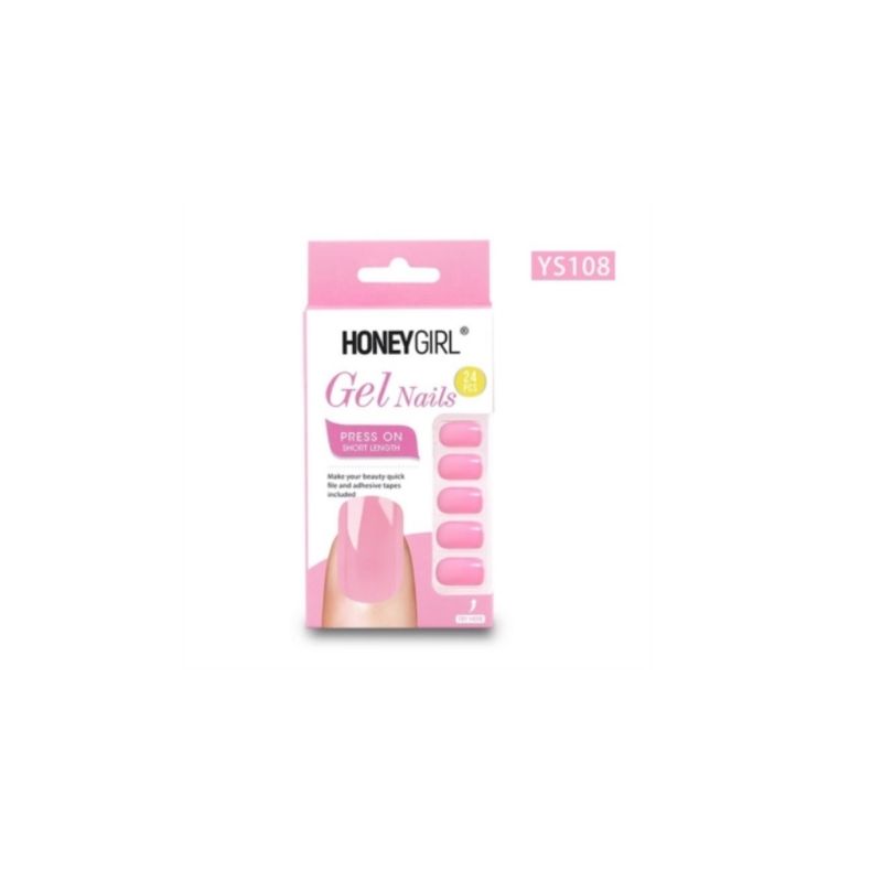GENERICO - HoneyGirl® Uñas Postizas Gel Nail 24 Pcs - YS108