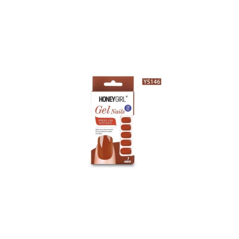 GENERICO - HoneyGirl® Uñas Postizas Gel Nail 24 Pcs - YS146