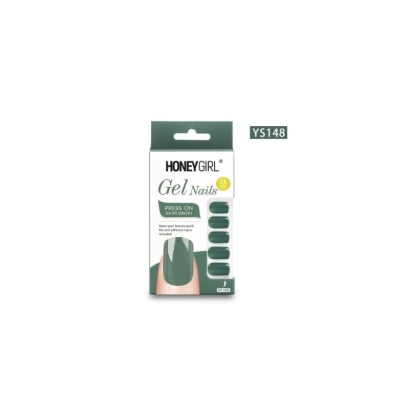 GENERICO - HoneyGirl® Uñas Postizas Gel Nail 24 Pcs - YS148