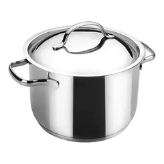 ROICHEN - Olla con Tapa Basic 24 cm / 6,5 litros Acero Inoxidable 18/10 Lacor
