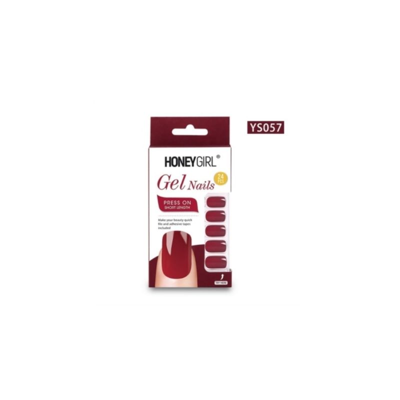 GENERICO - HoneyGirl® Uñas Postizas Gel Nail 24 Pcs - YS057