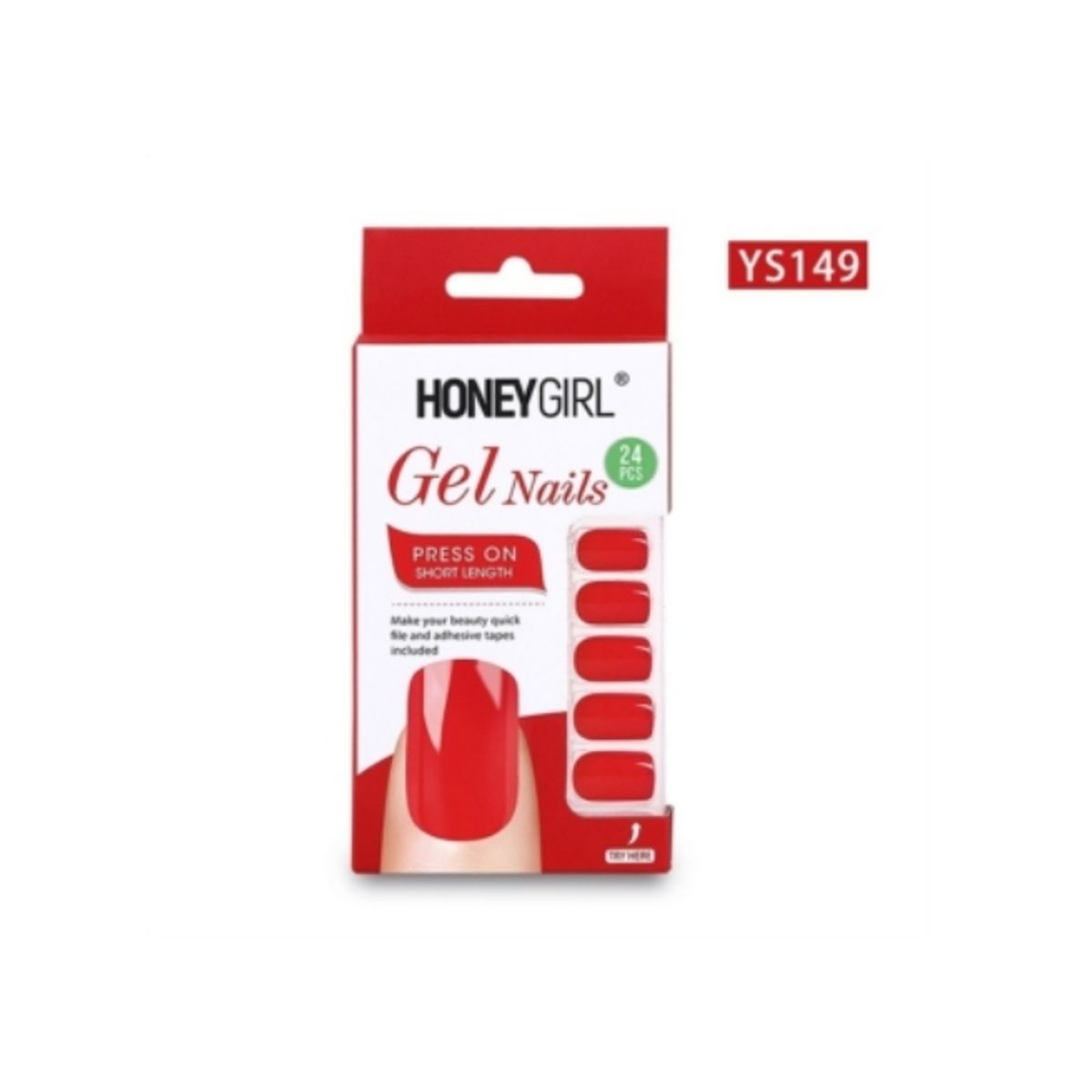 GENERICO - HoneyGirl® Uñas Postizas Gel Nail 24 Pcs - YS149