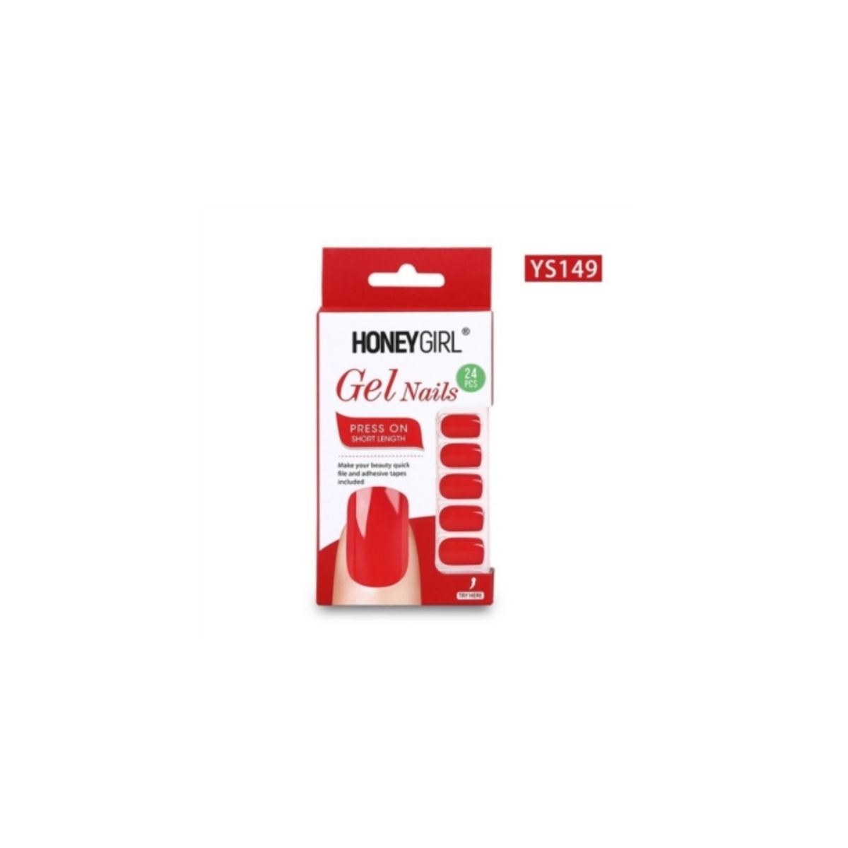 GENERICO - HoneyGirl® Uñas Postizas Gel Nail 24 Pcs - YS149