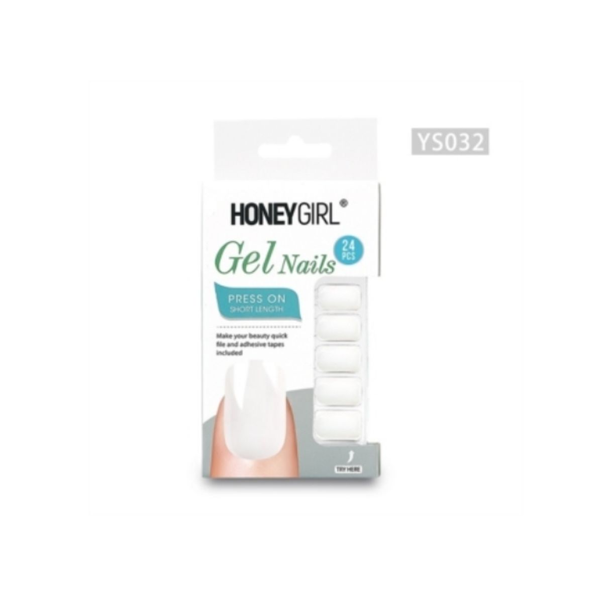 GENERICO - HoneyGirl® Uñas Postizas Gel Nail 24 Pcs - YS032