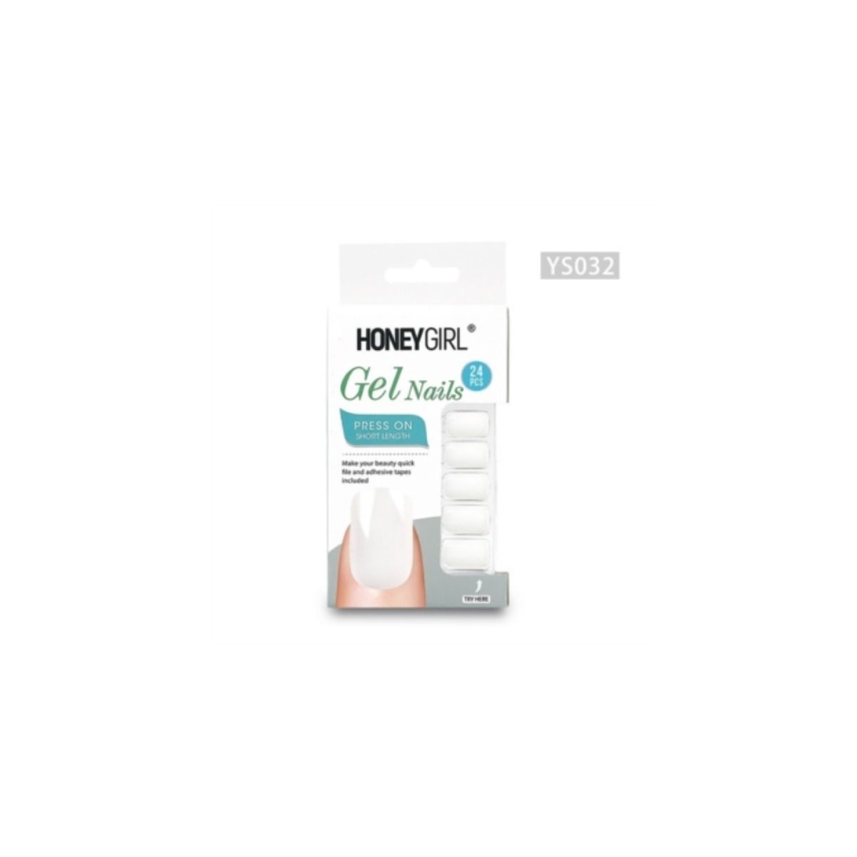 GENERICO - HoneyGirl® Uñas Postizas Gel Nail 24 Pcs - YS032