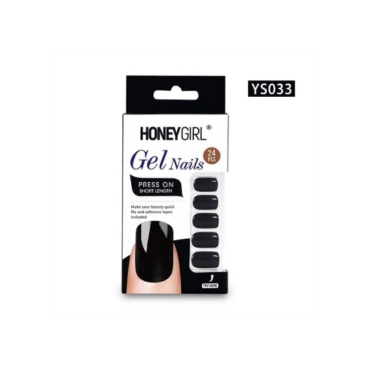 GENERICO - HoneyGirl® Uñas Postizas Gel Nail 24 Pcs - YS033
