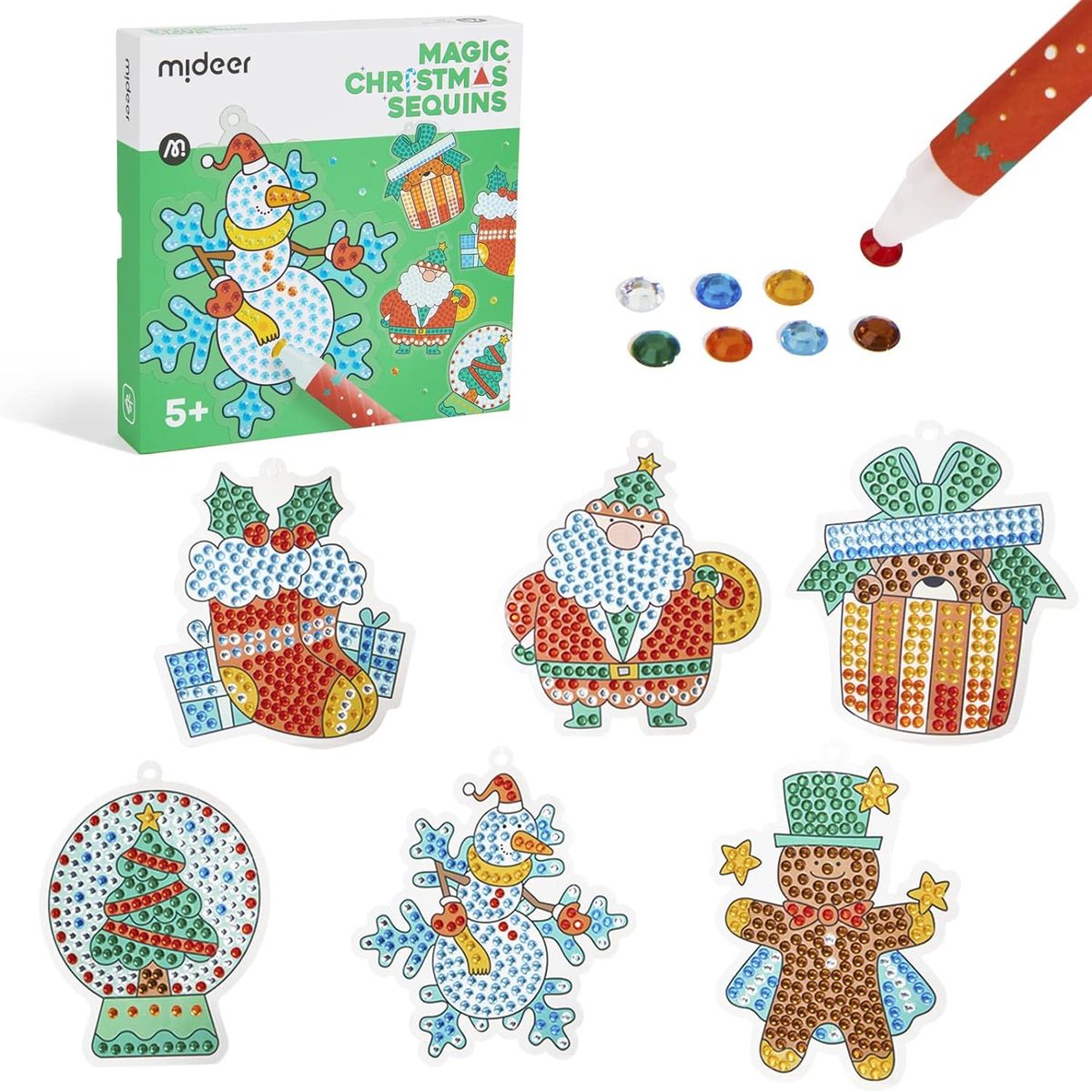 MIDEER - Kit navideño pintura con diamantes
