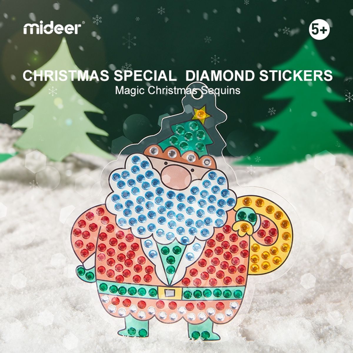 MIDEER - Kit navideño pintura con diamantes