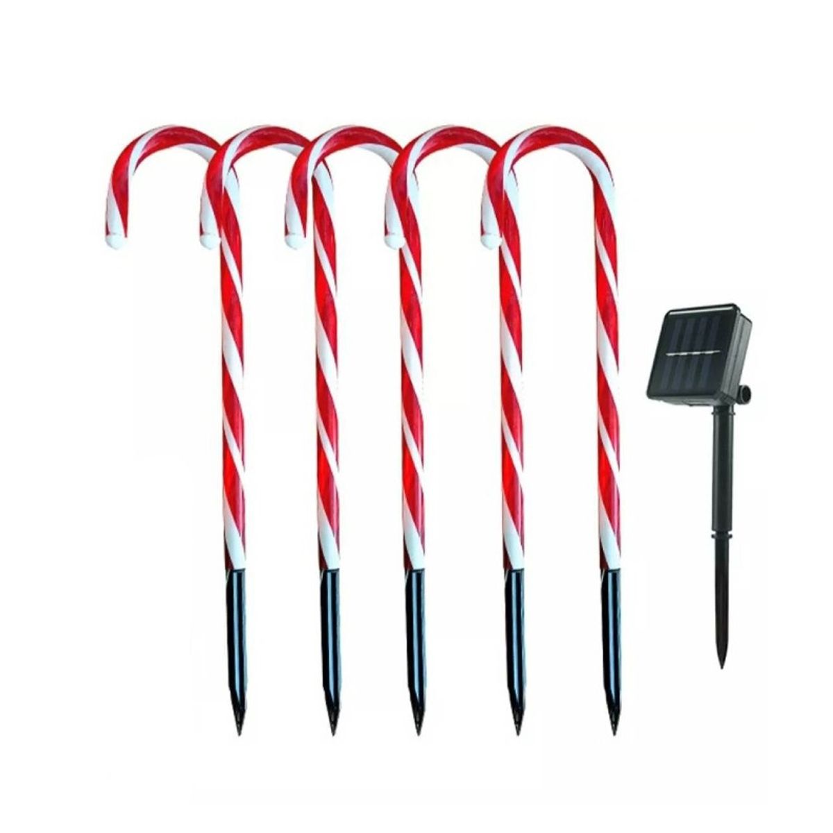 GENERICO - Bastones Solares Rojos 60cm x5 - AS084