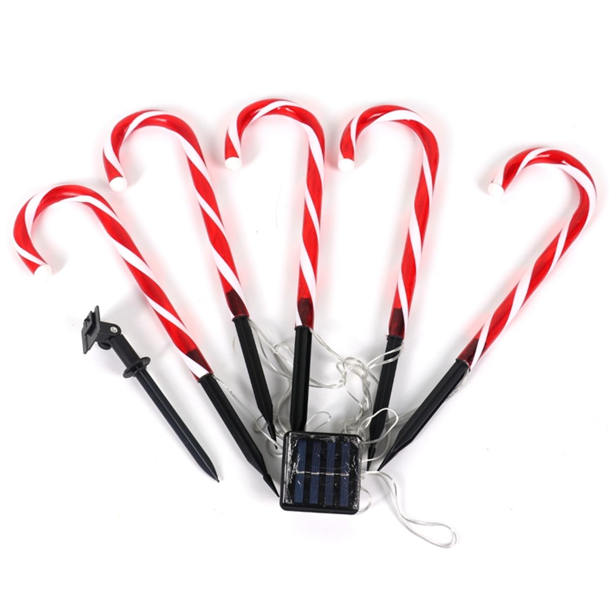 GENERICO - Bastones Solares Rojos 60cm x5 - AS084