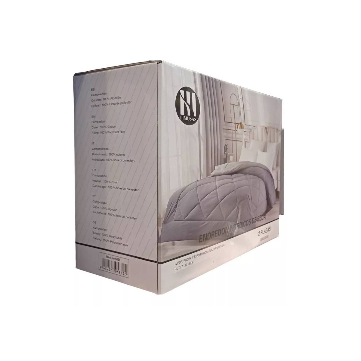 GENERICO - Edredón Nórdico 100 Algodón Formato King / Invierno Colores