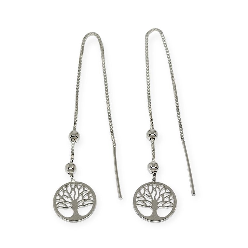 ANDREA COGGIOLA JOYAS - Aros Árbol De La Vida Cadena Veneciana Plata Fina 925