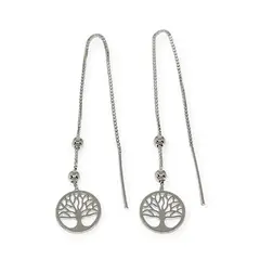 ANDREA COGGIOLA JOYAS - Aros Árbol De La Vida Cadena Veneciana Plata Fina 925