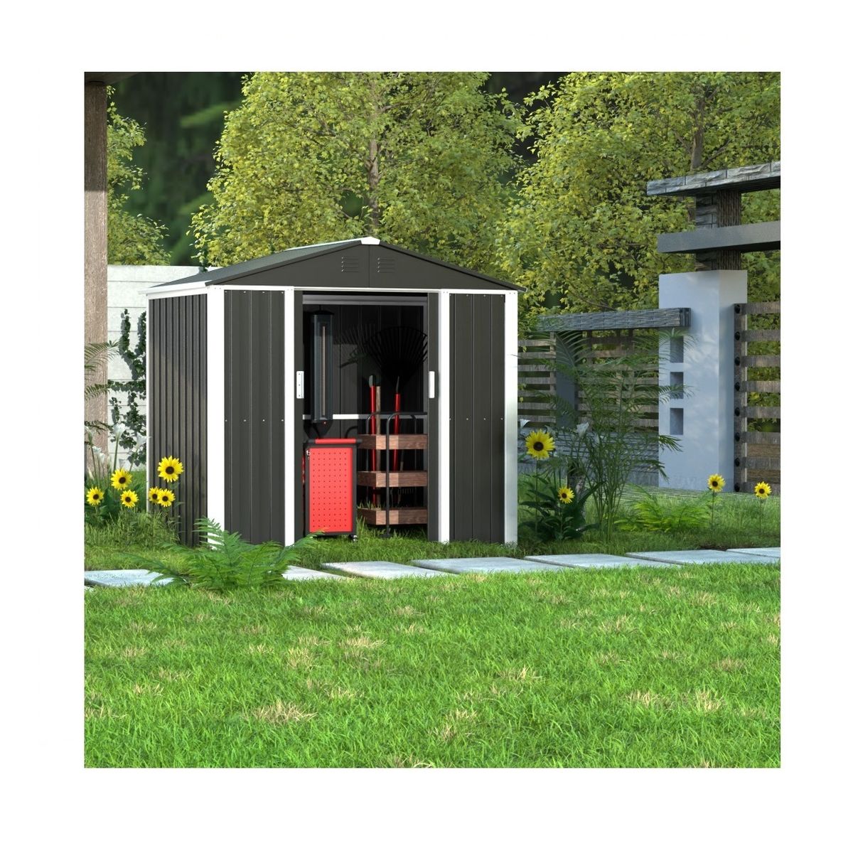 GENERICO - Bodega jardín Your Garden A4 Negro Alt 185 * Anch 195 * Prof 123 Cm