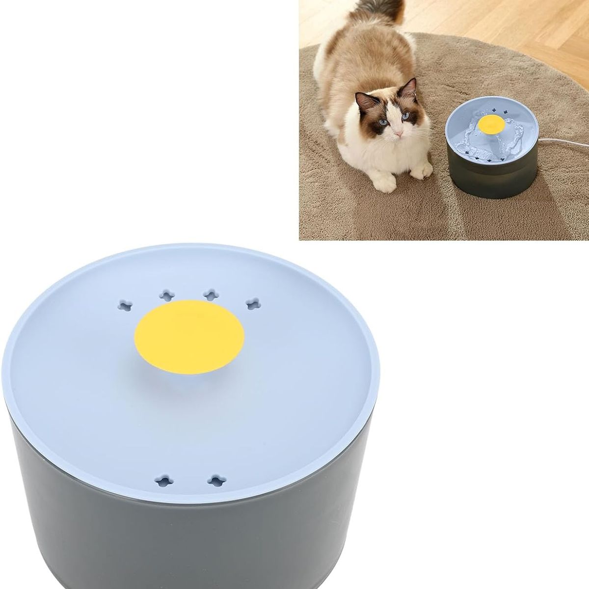 GENERICO - Fuente De Agua Para Gato Dispensador Automático Ergonómico