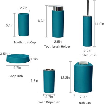 Imagen 2 del producto Set Juego De Baño 6 Piezas Accesorios Elegante verde
