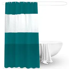 GENERICO - Cortina Ducha Baño 180x200 Decoración Verde